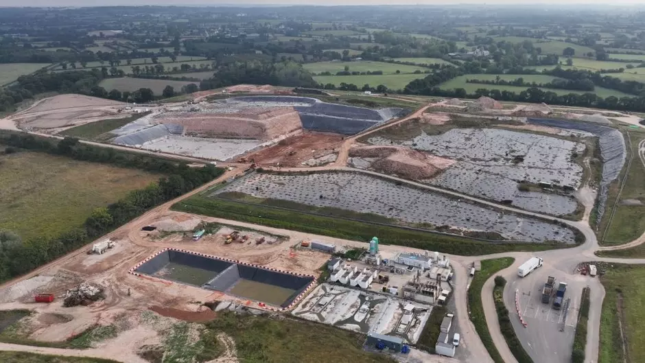 vue d'ensemble de l'ISDND et de la plateforme valorisation énergétique